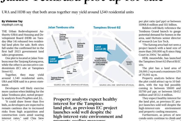 Jalan Tembusu plot up for sale near Clementi Ave 1